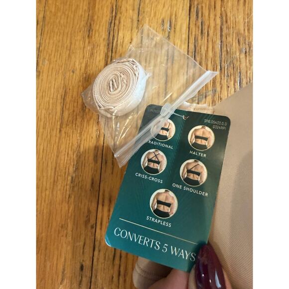 Vanity Fair Bra Womens 38D Rose Beige Inspired By You Strapless Smooth Back - Picture 5 of 8